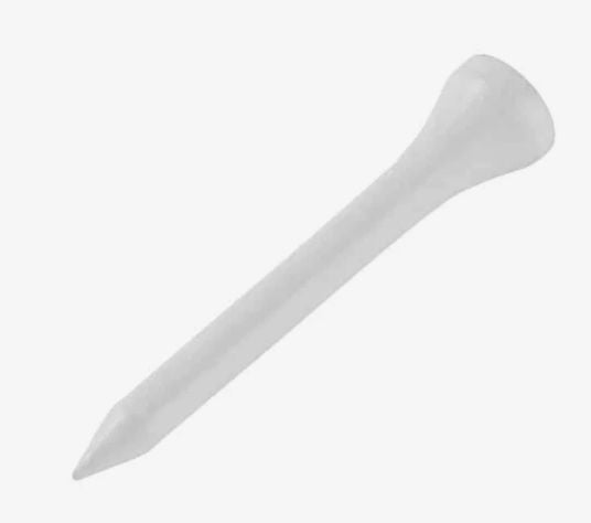 White Bamboo 2 3/4" 69mm Golf Tee Pack (QTY 110)