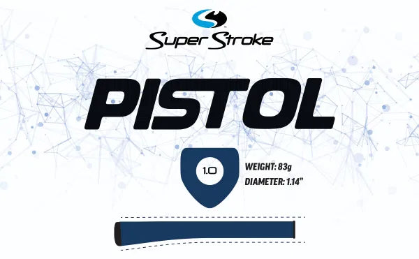 SuperStroke ZENERGY Pistol 1.0 Golf Putter Grip White/Silver
