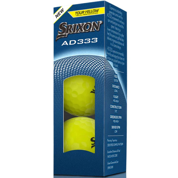 Srixon AD333 Tour Yellow Golf Balls (12)
