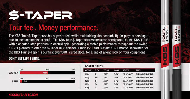 KBS Tour $-Taper (4-PW) BLACK PVD .355" Taper