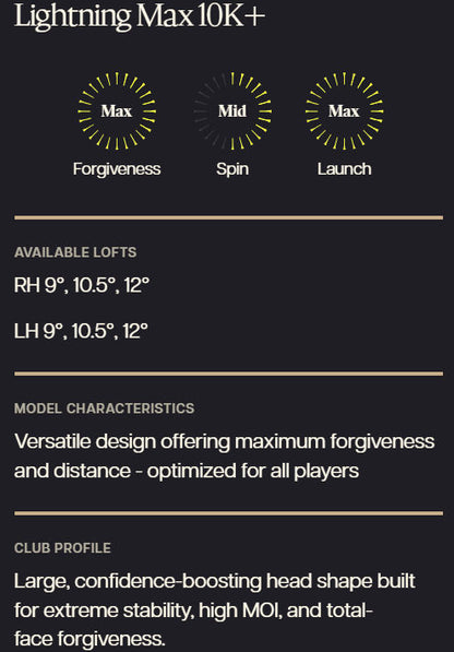 PXG LIGHTNING MAX 10K+ DRIVER