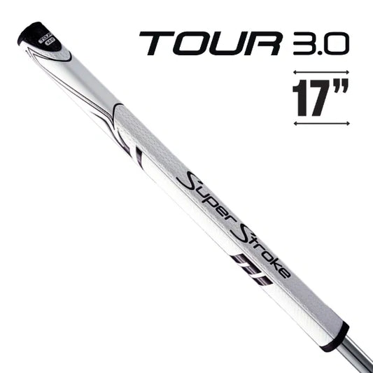 SuperStroke ZENERGY TOUR 3.0 17" Golf Putter Grip White/Black