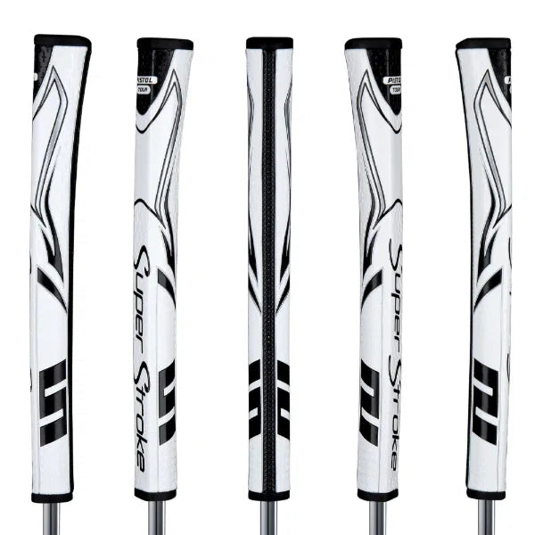 SuperStroke ZENERGY Pistol GT Tour Golf Putter Grip White/Black
