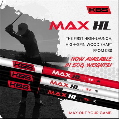 KBS MAX HL High Launch 50g Black Gloss Driver/Wood Shaft