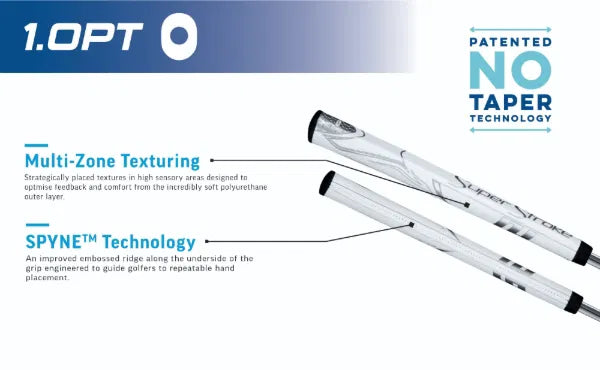 SuperStroke ZENERGY 1.0 PT Golf Putter Grip Black/White