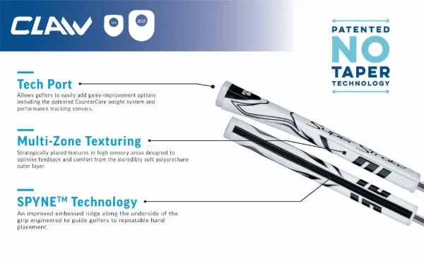 SuperStroke ZENERGY Claw 2.0 Golf Putter Grip White/Black