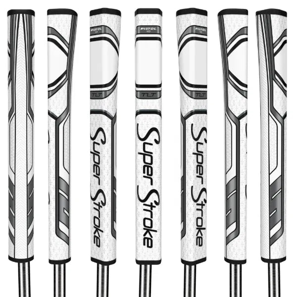 SuperStroke ZENERGY TLT OFF-AXIS Pistol 2.0 Putter Grip White/Silver (RH)