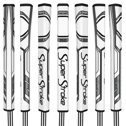 SuperStroke ZENERGY TLT OFF-AXIS Pistol 2.0 Putter Grip White/Silver (RH)