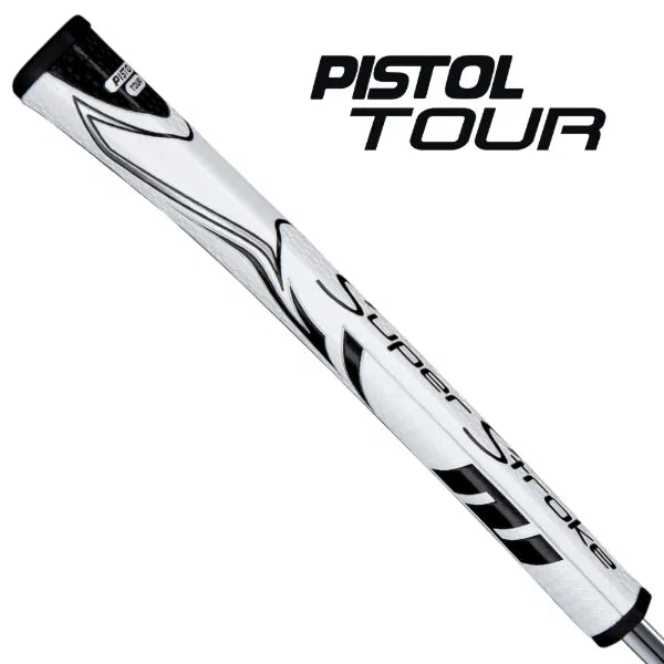 SuperStroke ZENERGY Pistol GT Tour Golf Putter Grip White/Black
