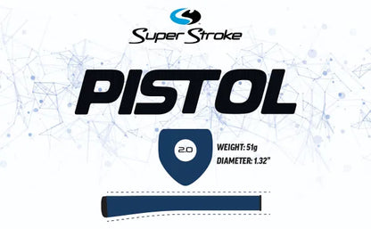 SuperStroke ZENERGY Pistol 2.0 Golf Putter Grip White/Black