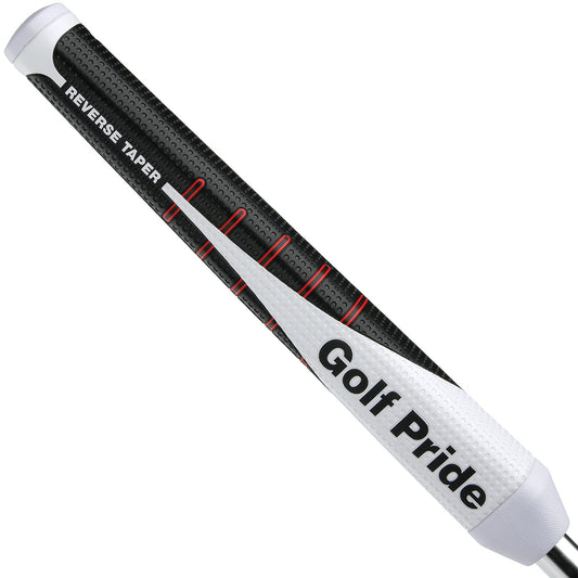 Golf Pride Reverse Taper Flat Putter Grip (Black/White/Red)