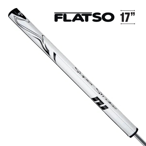 SuperStroke ZENERGY FLATSO 17" Golf Putter Grip White/Black
