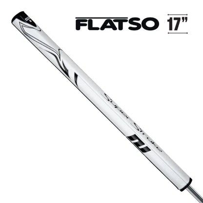 SuperStroke ZENERGY FLATSO 17" Golf Putter Grip White/Black