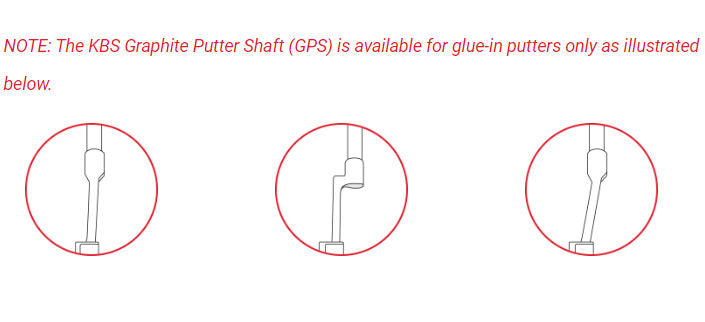 KBS GPS Graphite Straight Putter Shaft .370" Parallel