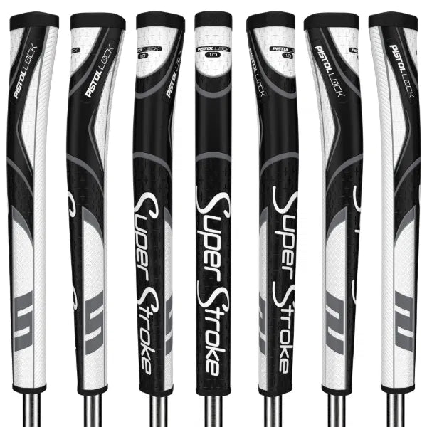 SuperStroke ZENERGY Pistol Lock 1.0 Golf Putter Grip Black/White