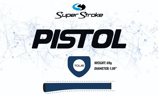 SuperStroke ZENERGY Pistol GT Tour Golf Putter Grip White/Black