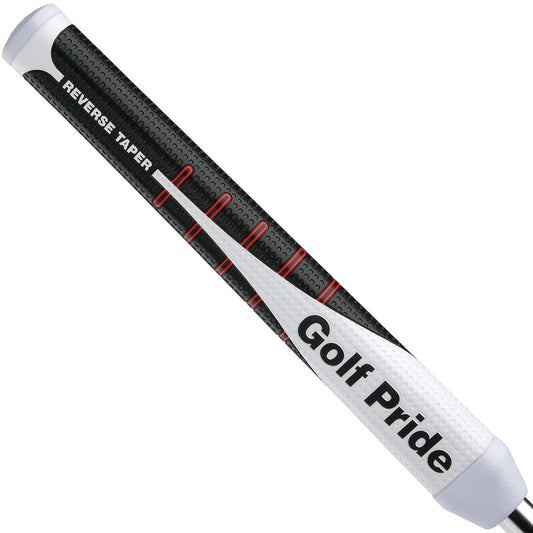 Golf Pride Reverse Taper Round Putter Grip (Black/White/Red)