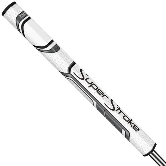 SuperStroke ZENERGY TLT OFF-AXIS Pistol 2.0 XL Putter Grip White/Silver (RH)