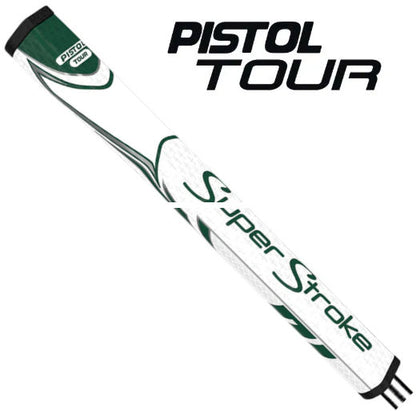 SuperStroke ZENERGY Pistol GT Tour Golf Putter Grip White/Green