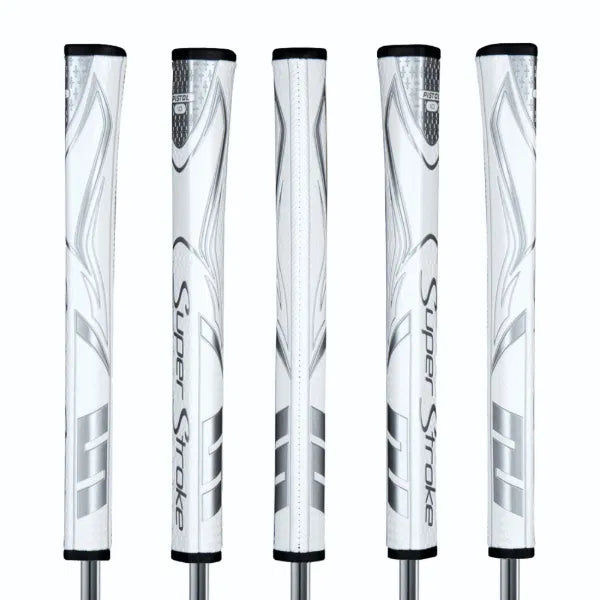 SuperStroke ZENERGY Pistol 1.0 Golf Putter Grip White/Silver